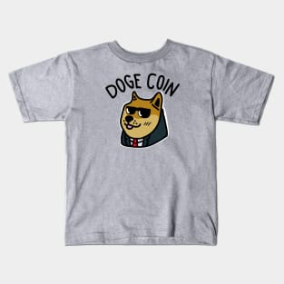 DogeCoin Doge (Dark) Kids T-Shirt